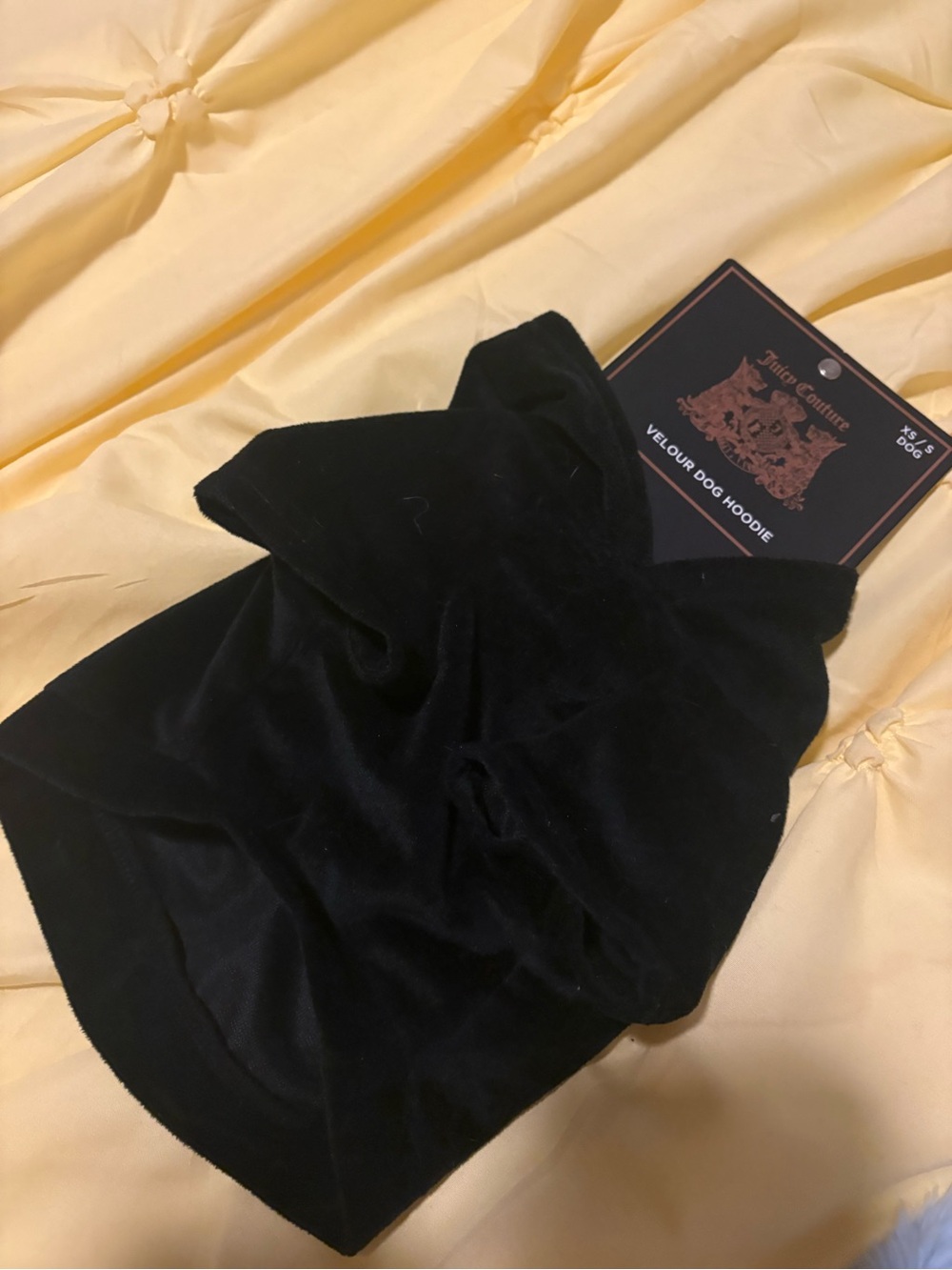Juicy Couture Black Velour Dog Hoodie